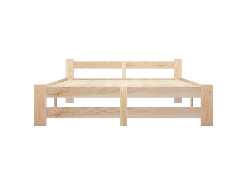  Lit double- lit adulte -  cadre de lit sans matelas bois de pin massif 120x200 cm  - Conforama B