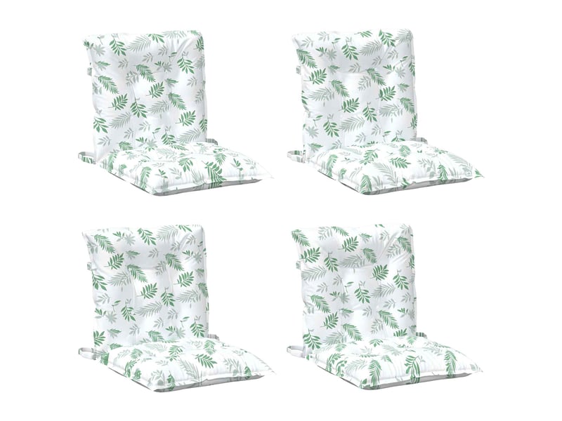  Lot de 4 coussins d'extérieur, coussins de chaise motif à feuilles fines 100 x 50 x 7 cm cf56416  - Conforama A