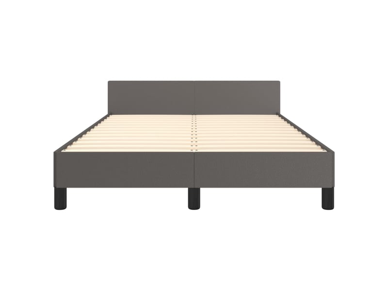  Lit double- lit adulte -  cadre de lit sans matelas gris 120x190 cm similicuir  - Conforama D