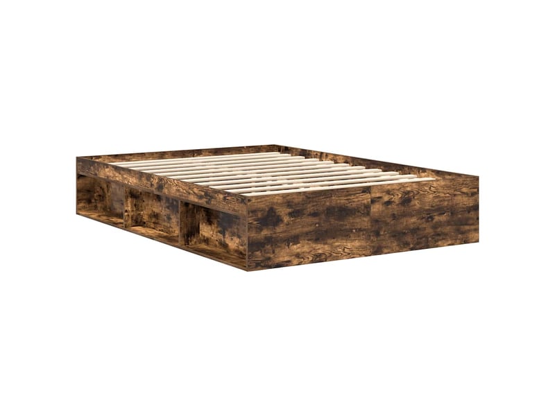  Lit double- lit adulte -  cadre de lit sans matelas chêne fumé 120x190 cm  - Conforama B