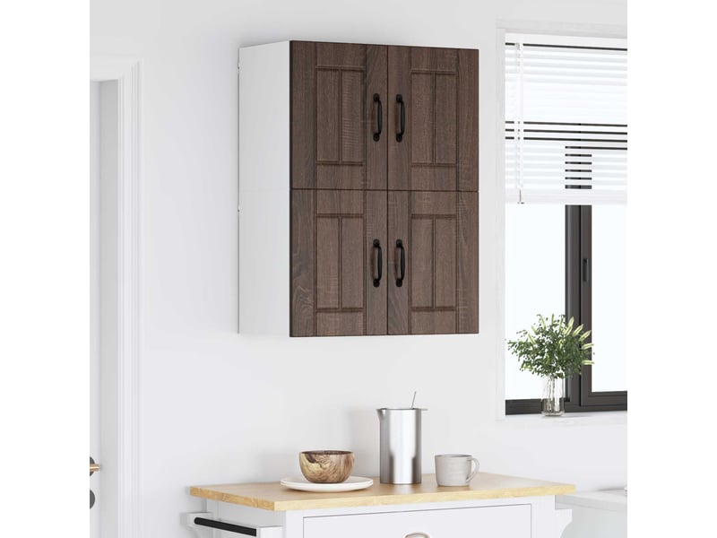  Meuble mural de cuisine | armoire de cuisine 2 pcs chêne brun bois d'ingénierie shl4439  - Conforama D