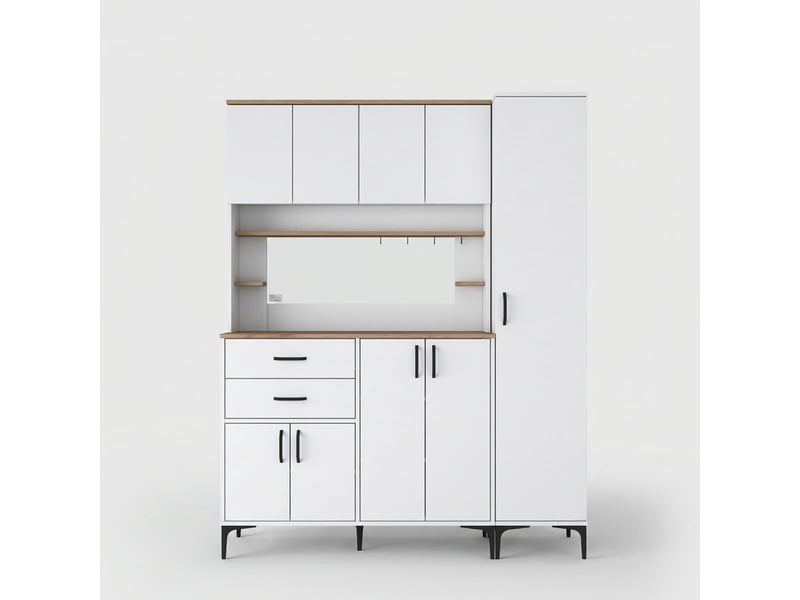 Buffet de rangement polyvalent avec portes et tiroirs element  - Conforama A