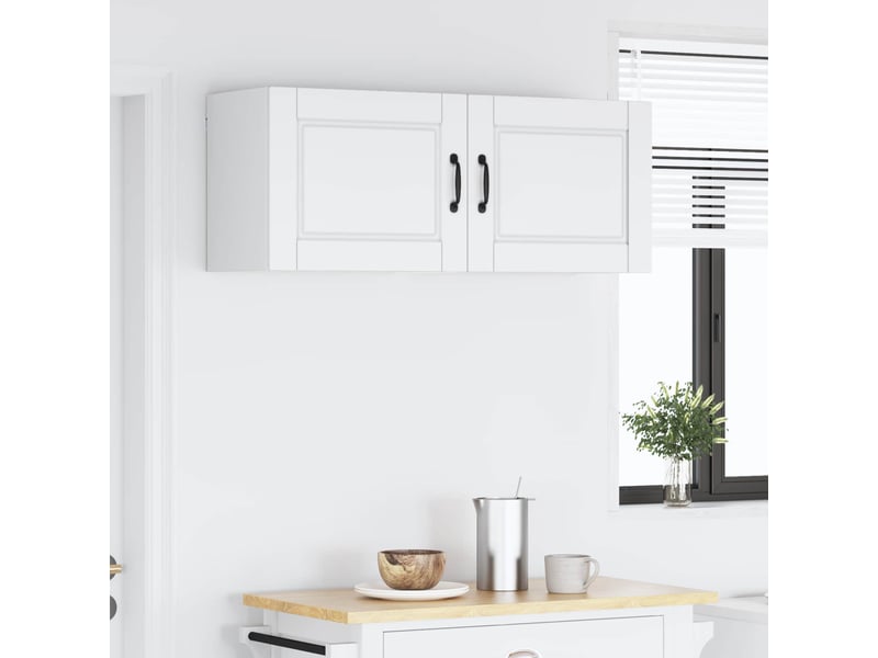  Meuble mural de cuisine | armoire de cuisine 2 pcs blanc bois d'ingénierie shl9335  - Conforama D