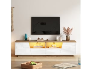 Meuble tv coloris blanc 180 cm <strong>MODENUIT </strong>  <strong></strong>
