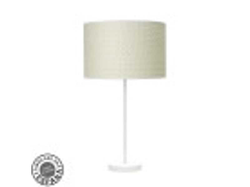  Fabrilamp moda grande lampe à poser blanc, abat-jour textile motif cannage blanc, 1 x e27, 63 cm 212471051 - Conforama B