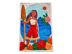 Plaid sherpa vaiana 100 x 150 cm noir rouge