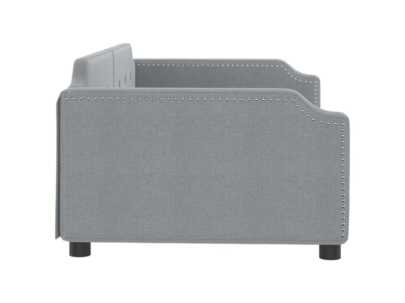  Lit simple- lit adulte -  lit de repos gris clair 100x200 cm tissu  - Conforama C