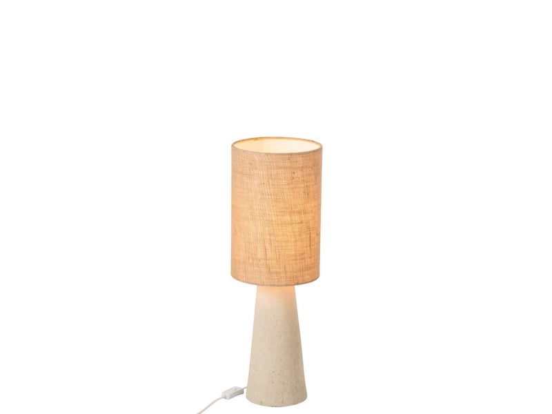  Lampe à poser en fibre de verre ava 65cm naturel  - Conforama B