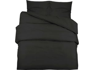 Ensemble de housse de couette noir 140x200 cm coton