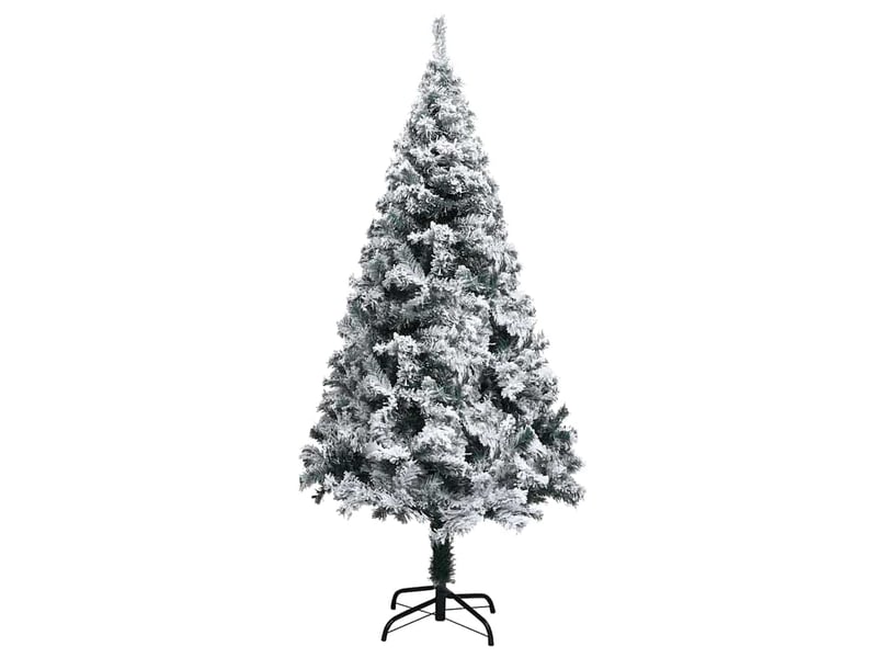  Sapin de noël artificiel, arbre de noël blanc 150 cm pvc, acier et plastique shl8917  - Conforama E
