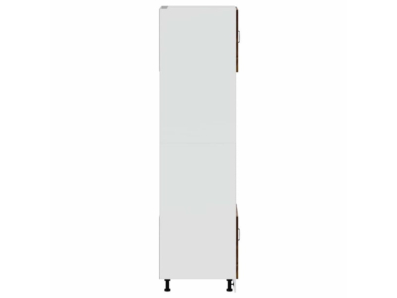  Lot de 2 armoires à four design compactes 60 x 57 x 207 cm avec pieds réglables en bois d'ingénierie chêne fumé 02_0055721  - Conforama D