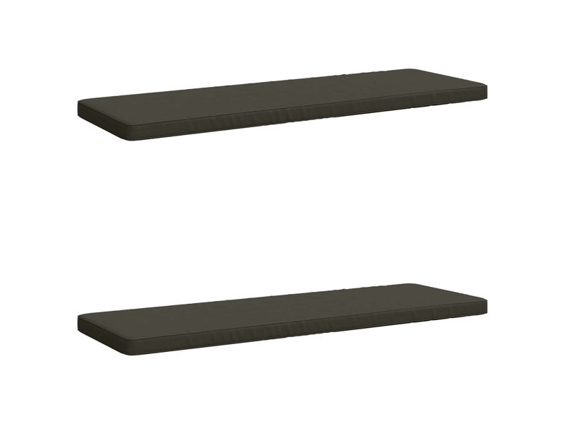  Lot de 2 coussins de banc, coussins d'assise vught 100 % polyester anthracite cf57767  - Conforama A