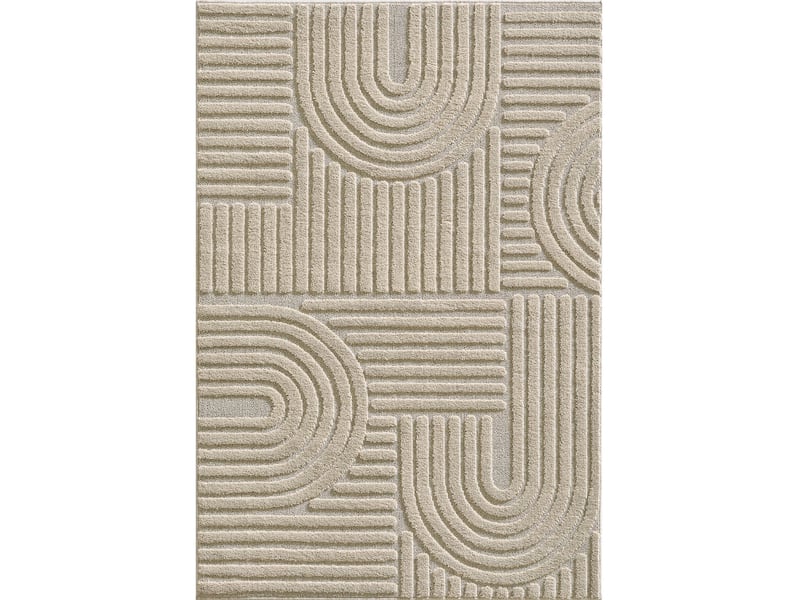 Tapis à relief lena beige 80x150cm ART801501121BEIGE - Conforama A