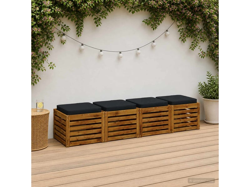 Lot de 4 coussins de siège, coussins d'assise vught 100 % polyester cf60690 - Conforama B
