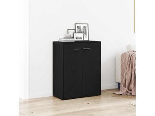 Buffet cuisine, meuble de rangement en chêne noir 60x30x75 cm bois d'ingénierie