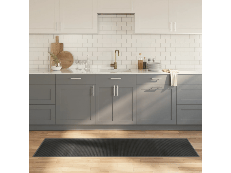  Tapis rectangulaire gris 60x200 cm bambou - comfortxl 376838 - Conforama B