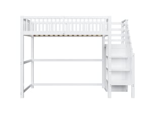 Lit mezzanine 90x200 cm MAISONORA coloris blanc