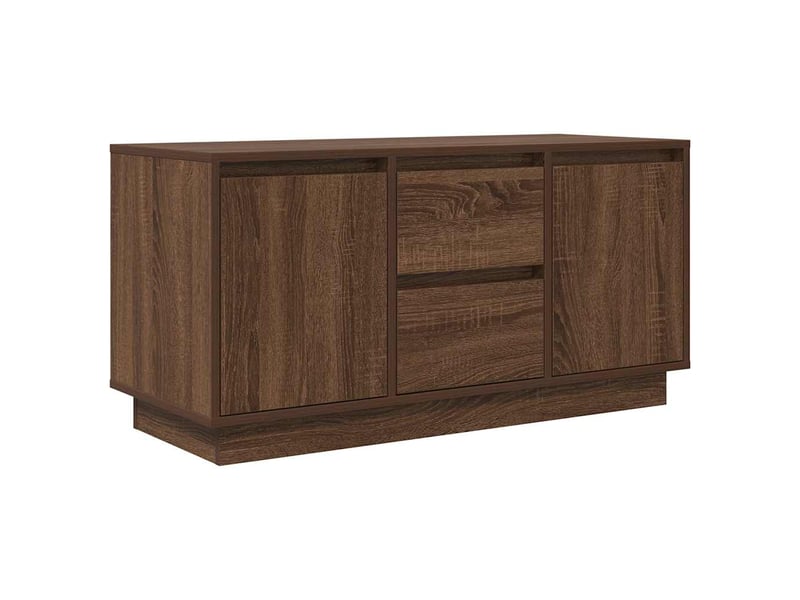 Meuble tv - banc tv - meuble de rangement avec lumières led chêne marron 100x41x50 cm - Conforama C