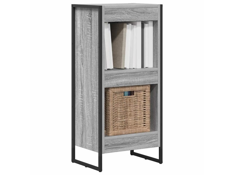  Bibliothèque, armoire à livres 40 x 30 x 86,5 cm bois d'ingénierie gris sonoma  - Conforama C