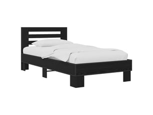 Lit simple 80x200 cm coloris noir