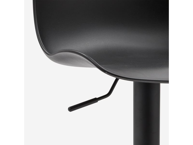  Lot de 2 tabourets de bar hauts pivotants et réglables bora bora - noir  - Conforama D