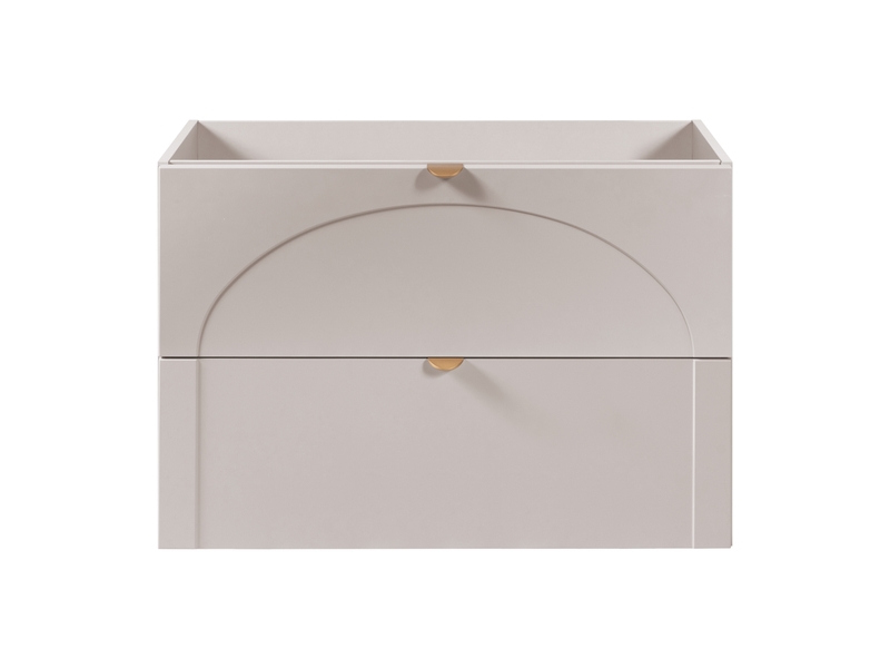  Meuble sous-vasque suspendu aura 160 cm avec plan effet chêne craft cachemire mat k  - Conforama D