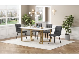 Ensemble table rectangulaire 4 chaise(s) <strong>REDOM</strong> <strong></strong>