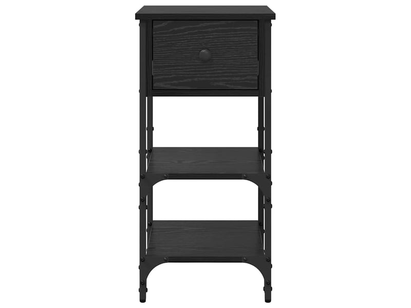  Table de chevet - cabinet de chevet - table de nuit avec tiroir chêne noir 33,5 x 36 x 70 cm  - Conforama E