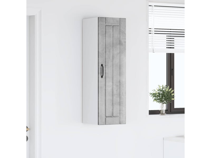  Meuble mural de cuisine, armoire de cuisine gris béton 30x31x100cm shl6183  - Conforama D