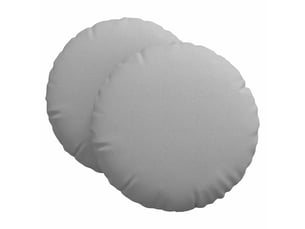 Lot de 2 coussins de siège, coussins décoratifs tissu gris nuage ø60 x 21 cm cf59836
