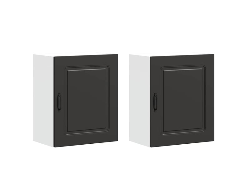  Meuble de rangement, armoires murales de cuisine kalmar en bois d'ingénierie noir  - Conforama A