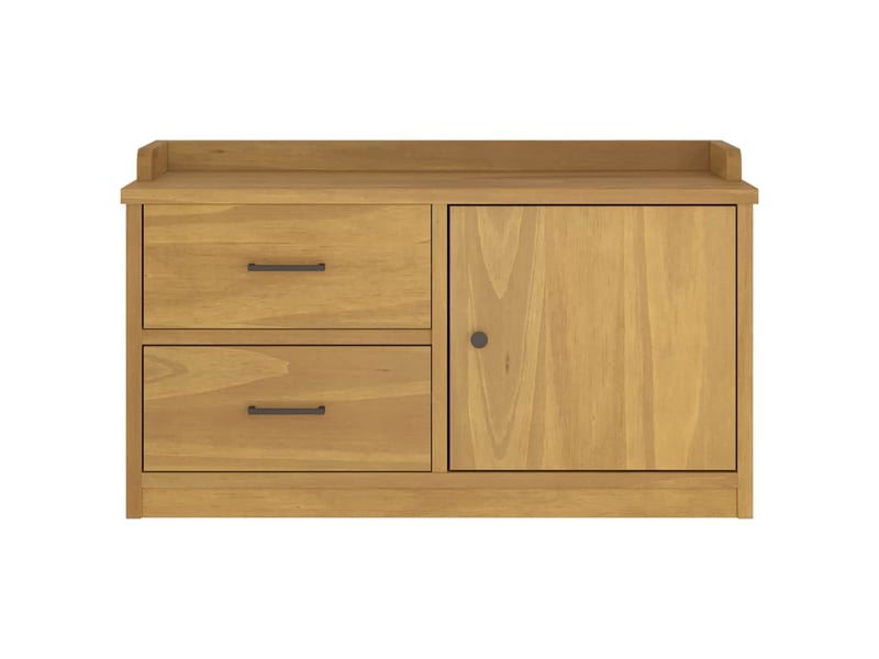  Banc de couloir, banc de rangement sandnes 87x40x50 cm bois de pin massif shl5800  - Conforama E