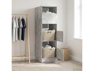 Armoire à laver béton 50x68x162 cm bois d'ingénierie