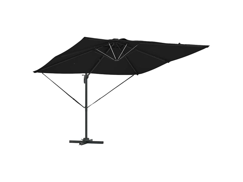  Parasol de jardin noir 286 x 284 x 270 cm aluminium et polyester  - Conforama E