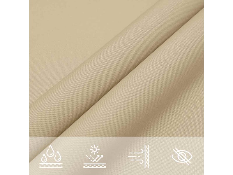  Voile de parasol - voile d'ombrage tissu oxford triangulaire 5x5x5 m beige  - Conforama E