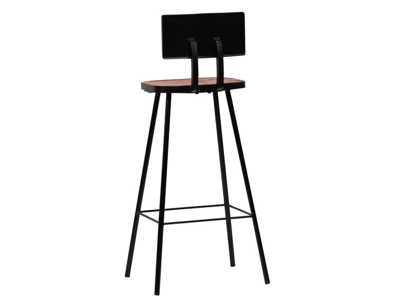  Lot de 4 tabouret de bar, chaise de bar bois massif de récupération shl65218  - Conforama D