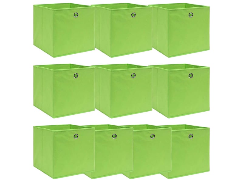  Boîtes de rangement 10 pcs vert 32x32x32 cm tissu  - Conforama B