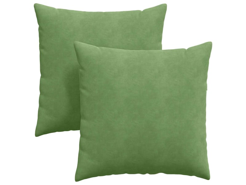 Lot de 2 coussins de canapé, coussins décoratifs vert clair 80 x 80 cm cf59176 - Conforama A