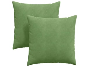 Lot de 2 coussins de canapé, coussins décoratifs vert clair 80 x 80 cm cf59176