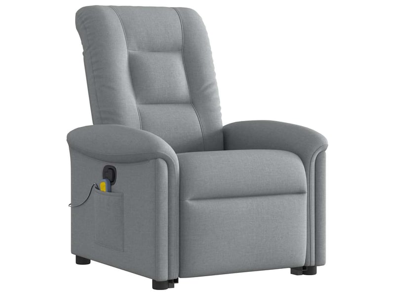  Fauteuil de massage inclinable, fauteuil relax gris clair tissu shl29302  - Conforama D