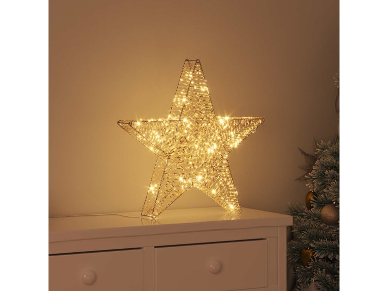  Étoile en 3d 50 led blanc chaud 55 x 52.5 x 9 cm pet cf62170  - Conforama B