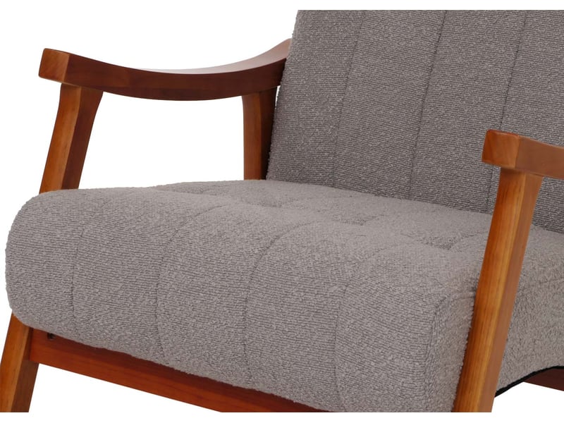  Fauteuil à bascule moderne avec armoires et nosag 97 x 64 x 85 cm confort optimal ambiance cosy en bois gris 04_0009813  - Conforama E
