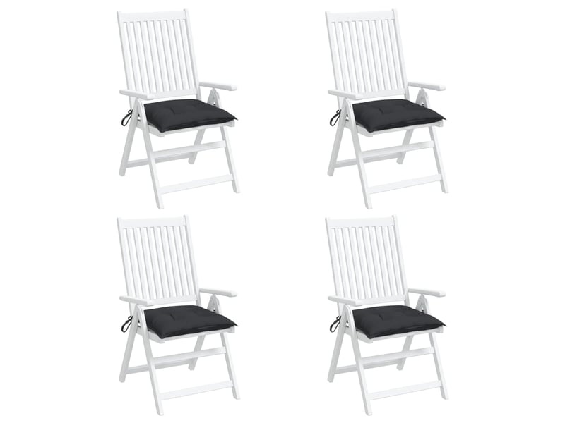  Lot de 4 coussins de palette, coussins de canapé noir 50x50x7 cm tissu oxford cf59733  - Conforama D