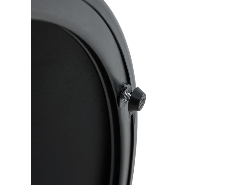  Lot de 2 tables basses rondes en noyer et métal noir - tables design conique solide  - Conforama E