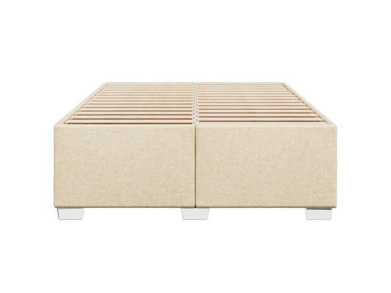 Lit double- lit adulte -  cadre de lit sans matelas crème 140x200 cm tissu  - Conforama C