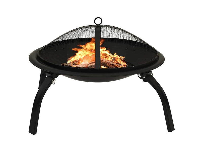  Foyer et barbecue avec tisonnier 2 en 1 56x56x49 cm acier  - Conforama B