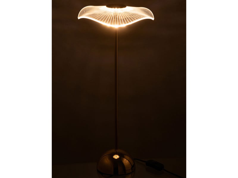  Lampe à poser fleur 23,5x23,5x50 cm en plastique et métal doré  - Conforama C