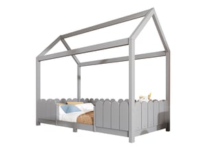 Lit cabane 90x200 cm    coloris gris