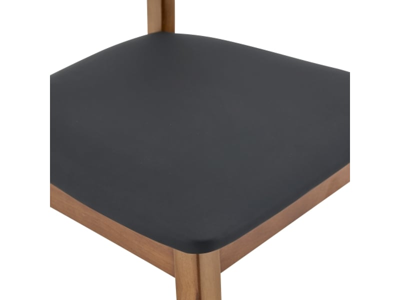  Lot de 2 chaises en bois rembourrées, dossier ovale et poignée – idéal salle à manger, cuisine ou salon – sans table  - Conforama E