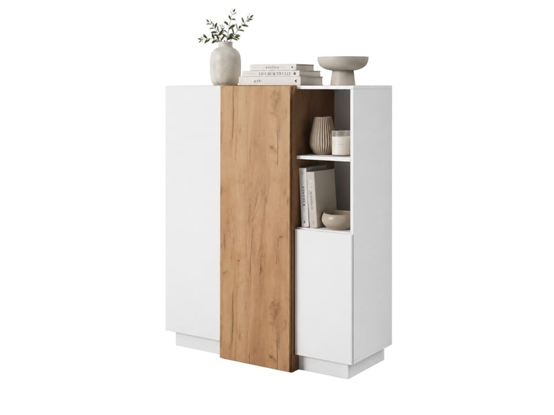  Crédence gasima, enfilade 8 étagères, 100x45x134h cm blanc Gasima - Conforama A